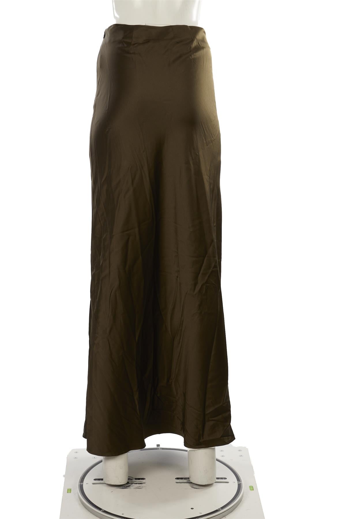 ETERNE GREEN SILK MAXI SKIRT XSMALL/SMALL