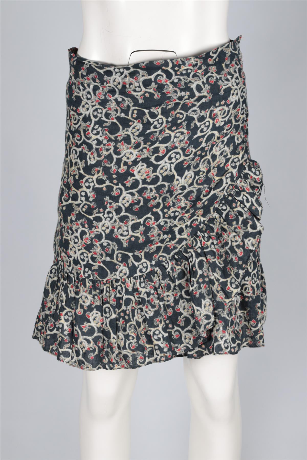 ISABEL MARANT ÉTOILE BLUE LINEN MINI SKIRT FR 44 UK 12