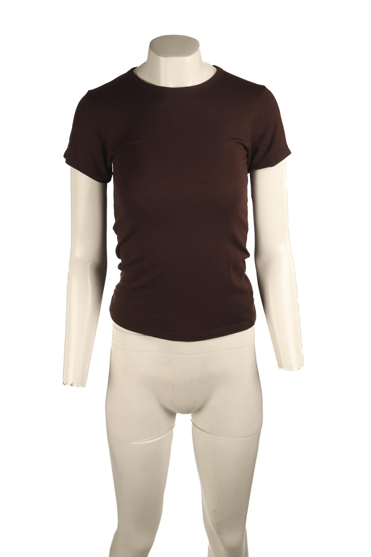 ETERNE BROWN JERSEY T-SHIRT SMALL