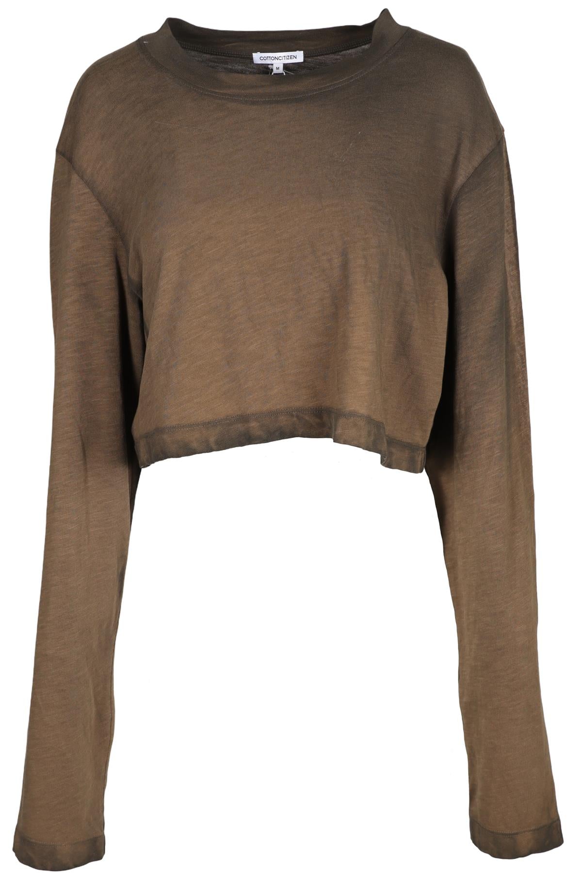 COTTON CITIZEN BROWN COTTON TOP MEDIUM