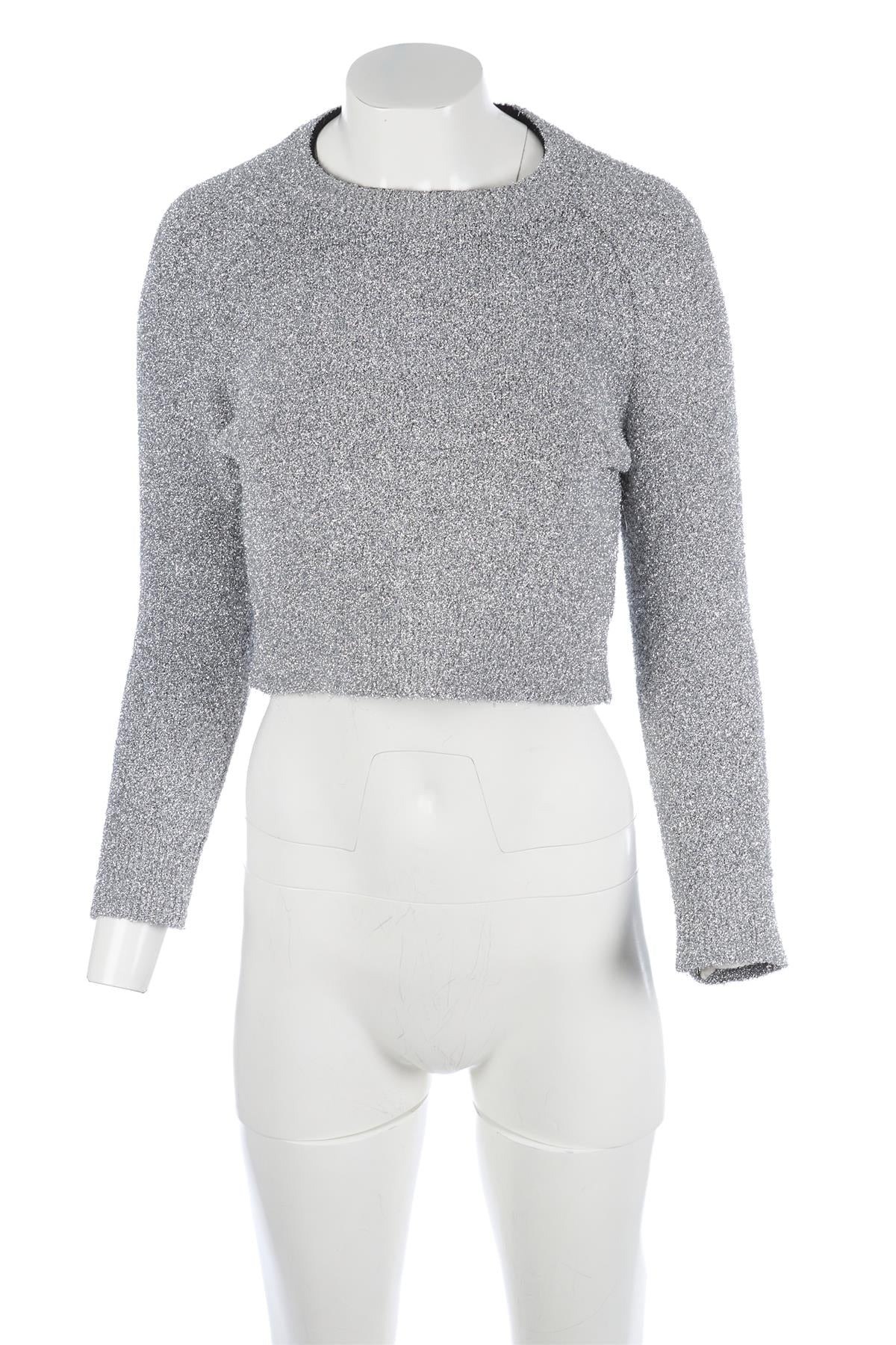 BALENCIAGA SILVER KNIT SWEATER FR 34 UK 6