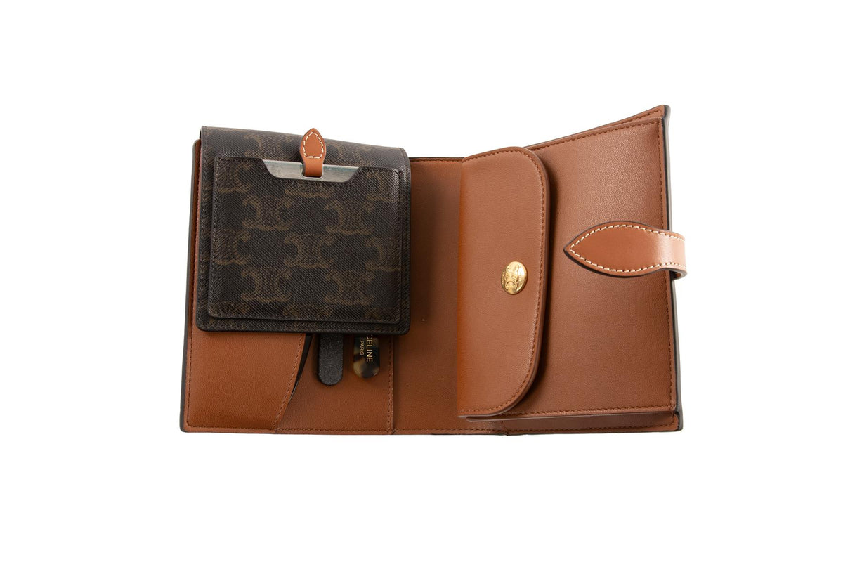 CELINE BROWN TRIOMPH CANVAS TRAVEL KIT ONE SIZE