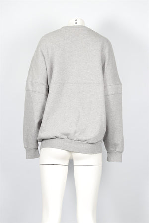 ANINE BING GREY COTTON SWEATSHIRT XSMALL