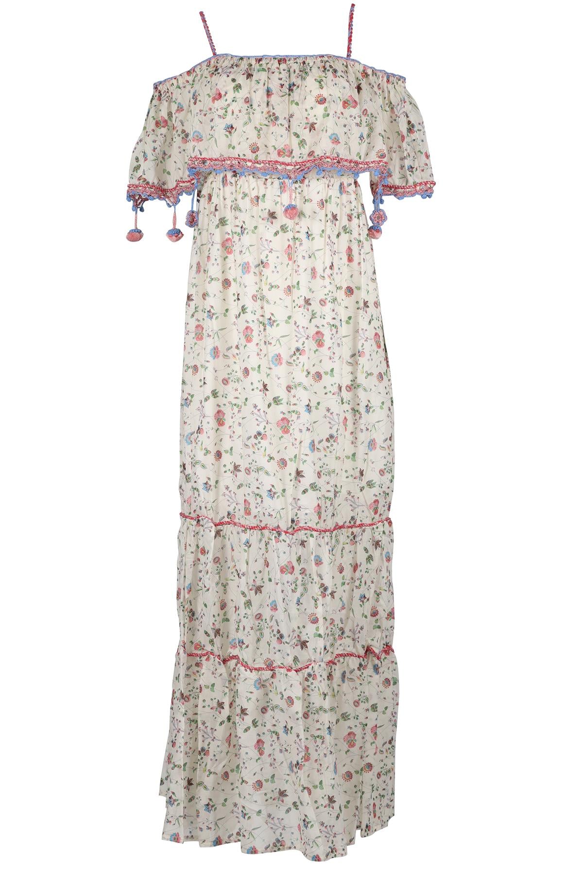 ANJUNA MULTICOLOURED COTTON MAXI DRESS MEDIUM