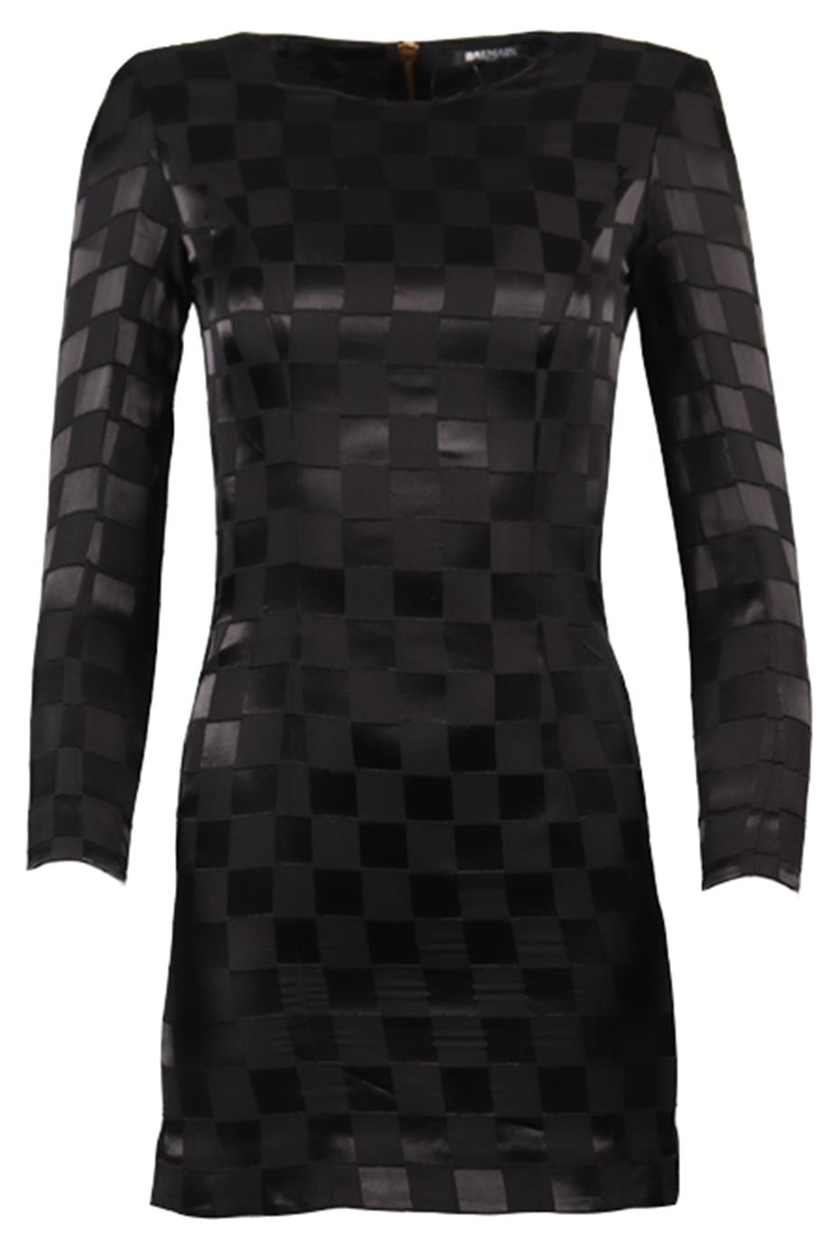 BALMAIN SILK BLEND MINI DRESS FR 36 UK 8
