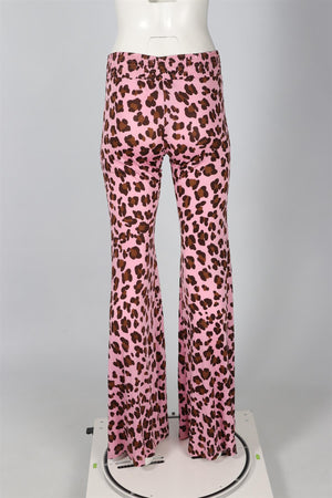 BLUMARINE PINK SILK FLARED PANTS IT 42 UK 10