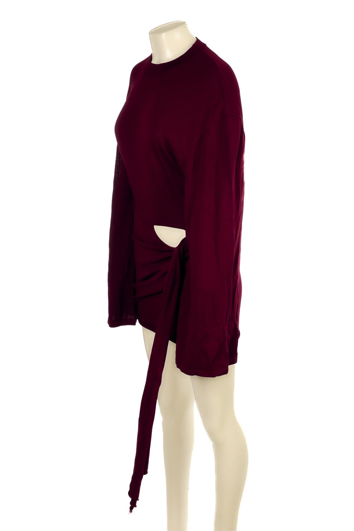 ARAKII MAROON KNIT MINI DRESS SMALL