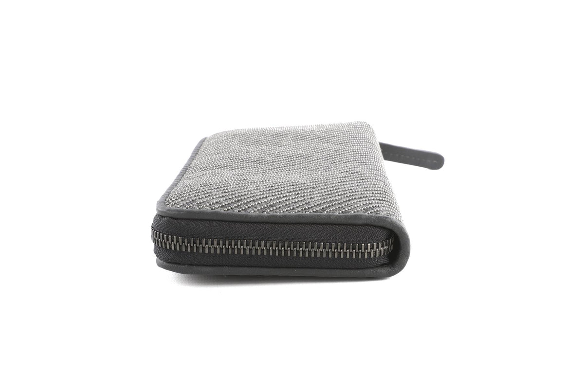 BRUNELLO CUCINELLI GREY LEATHER WALLET