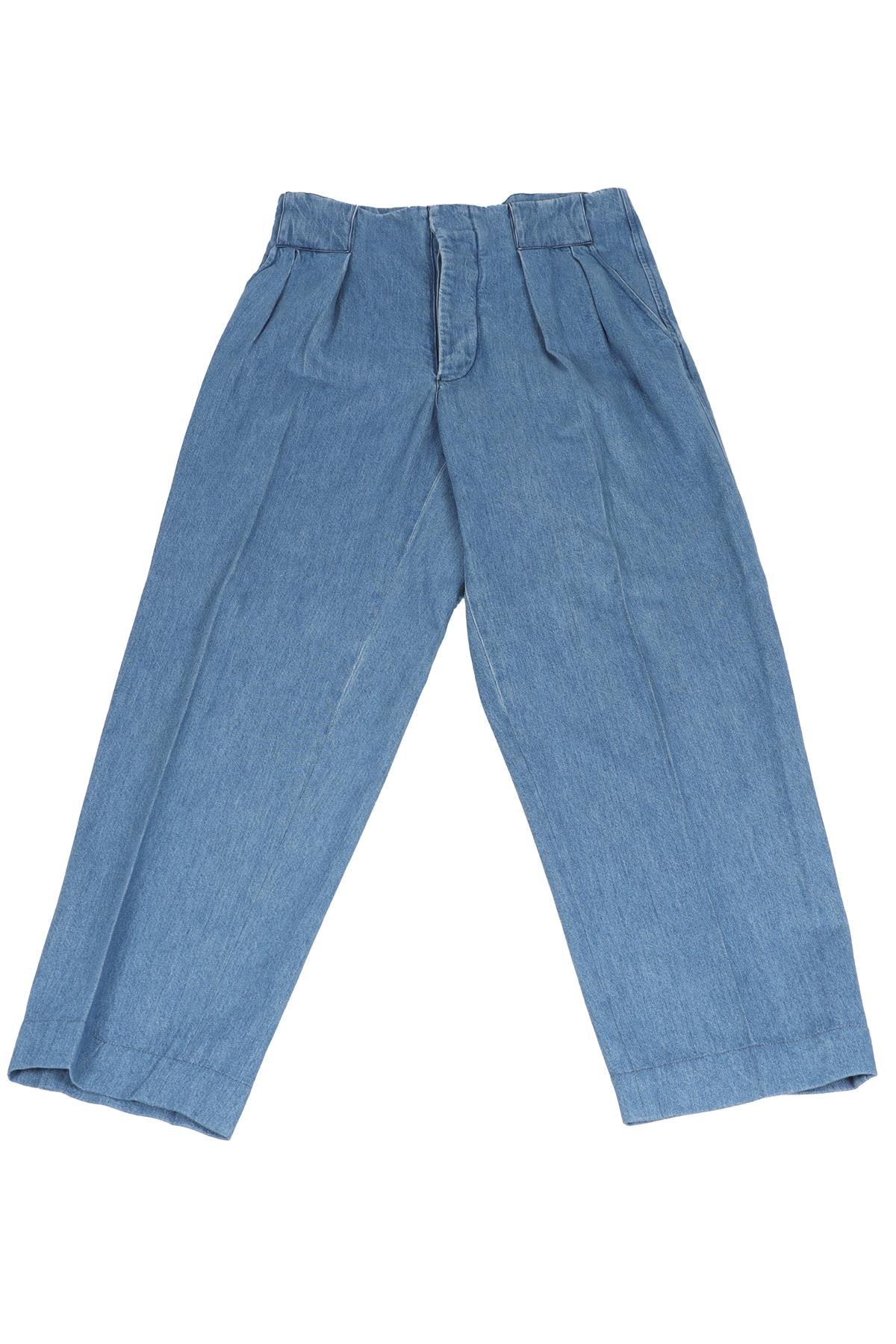 KING & TUCKFIELD BLUE MEN'S COTTON STRAIGHT LEG PANTS MEDIUM