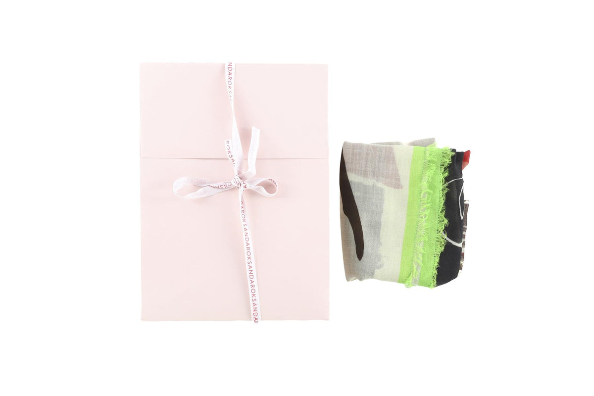 ROKSANDA GREEN SILK SCARF