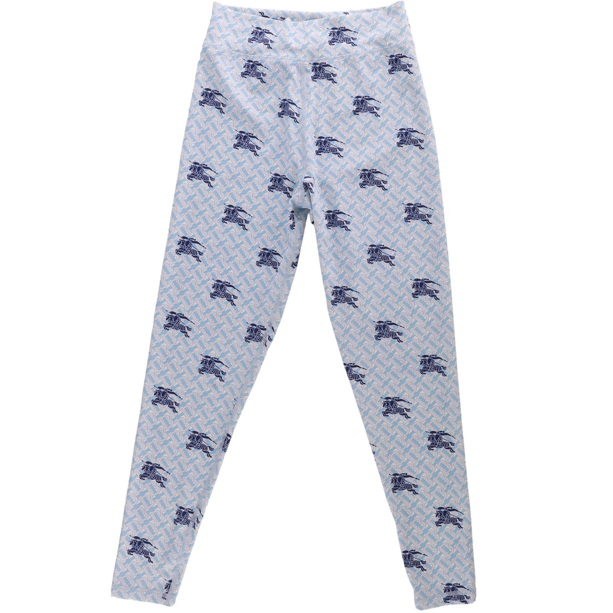 BURBERRY BLUE JERSEY LEGGINGS MEDIUM