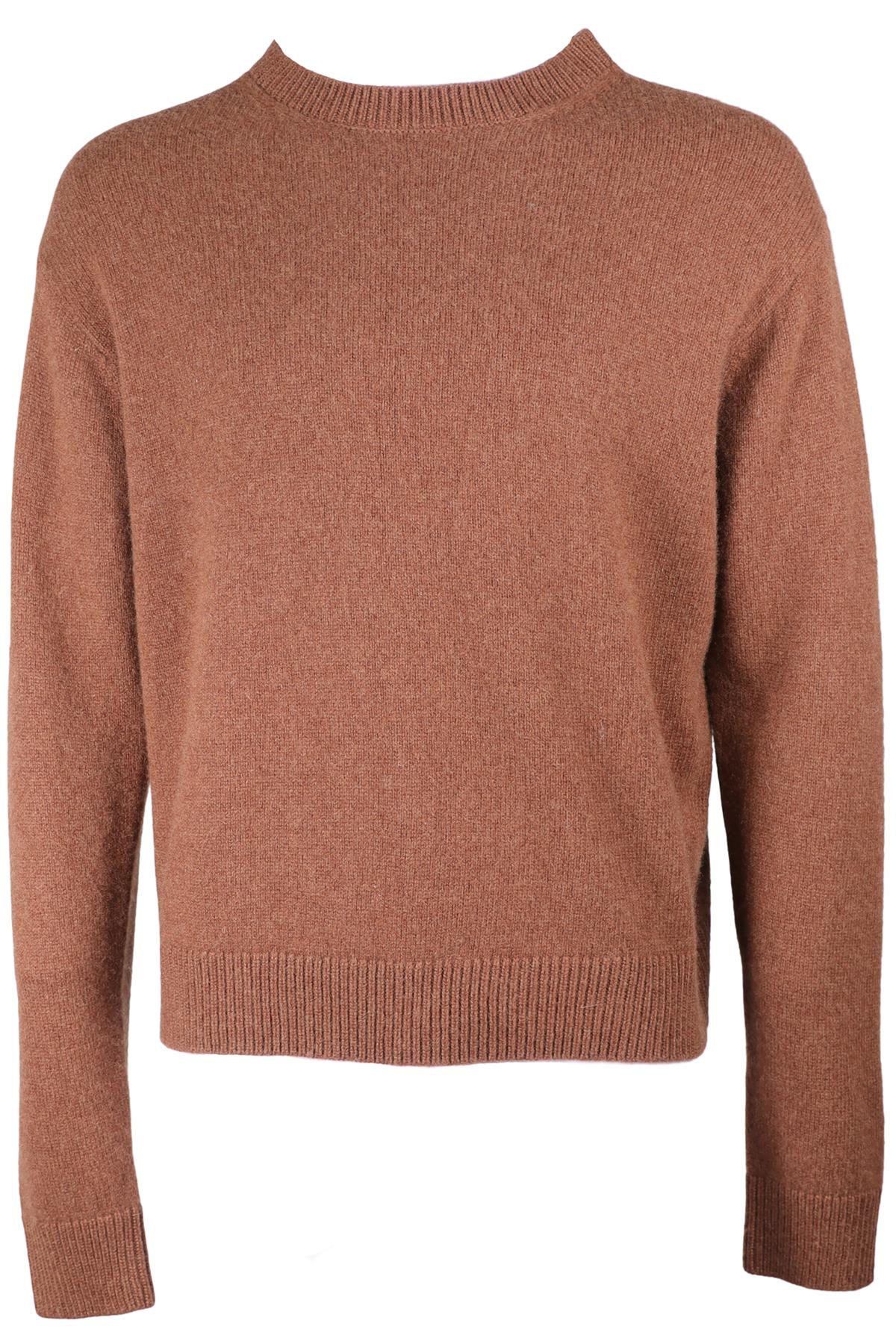 THE ELDER STATEMAN BROWN MEN'S CASHMERE SWEATER MEDIUM
