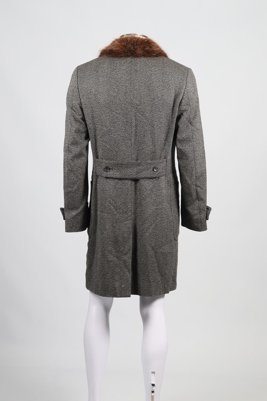 GUCCI MEN'S FUR AND WOOL BLEND COAT IT 48 UK/US CHEST 38