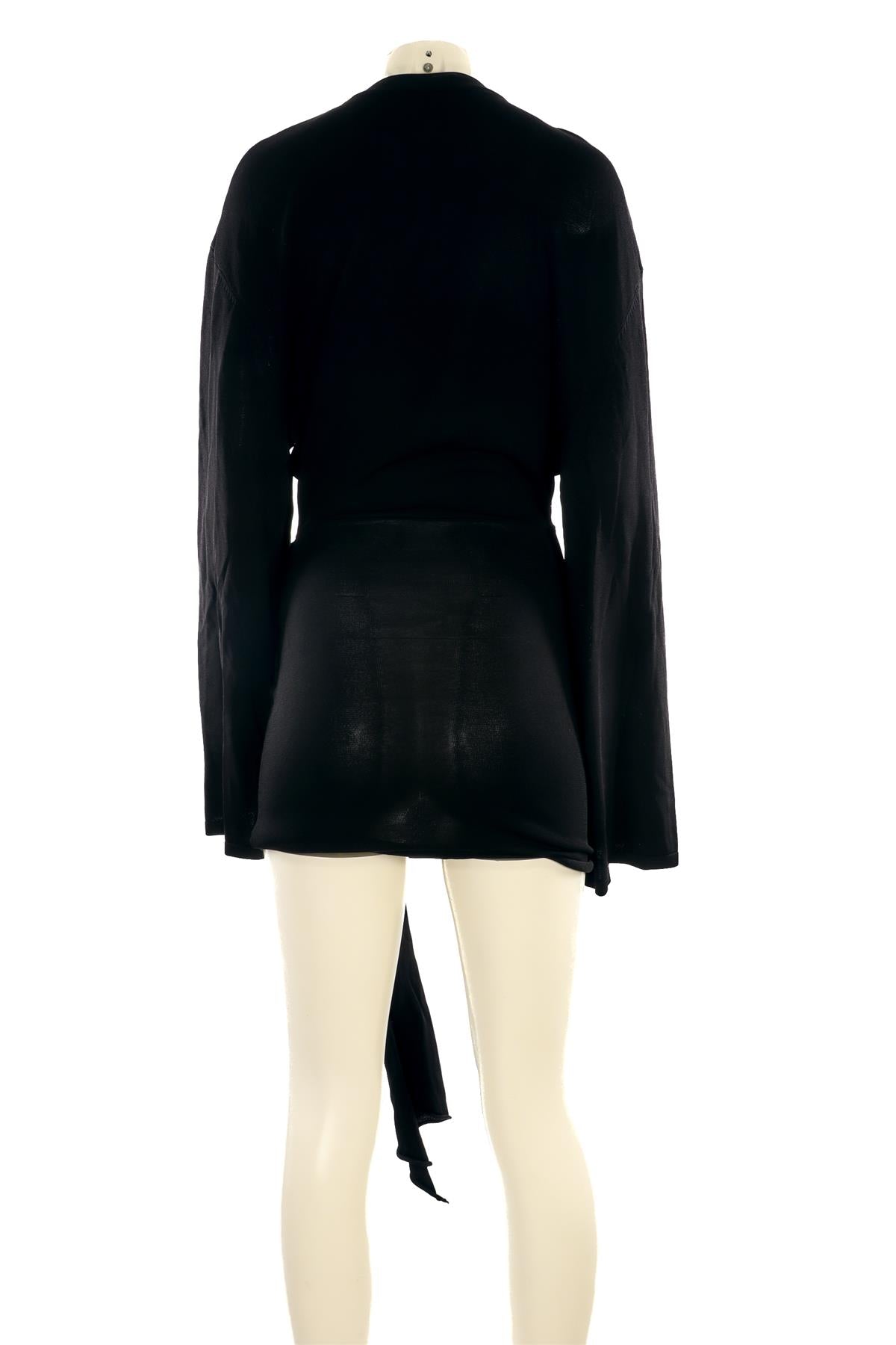 ARAKII BLACK KNIT MINI DRESS SMALL