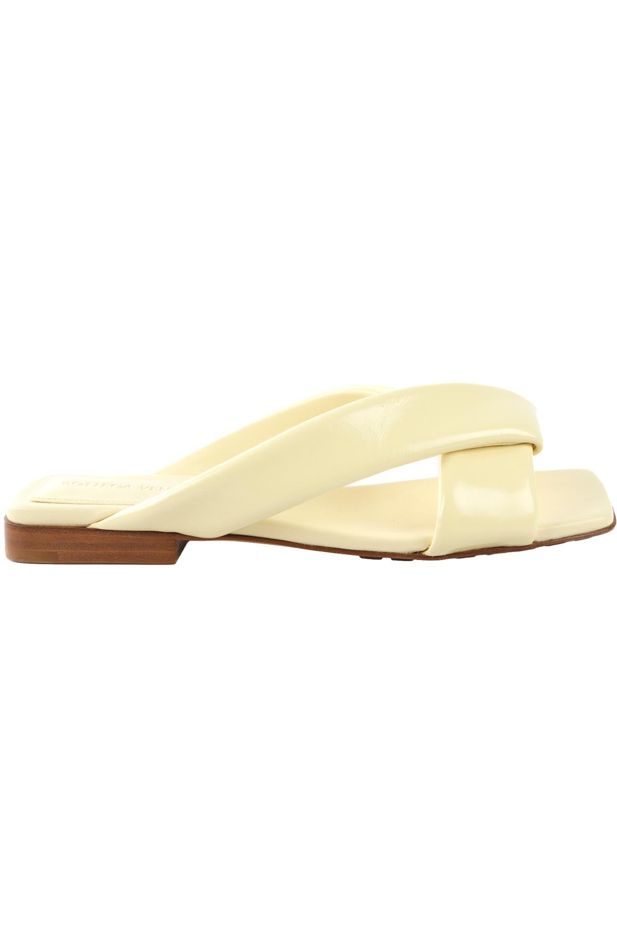 BOTTEGA VENETA YELLLOW CUSHION LUX LEATHER SANDALS EU 38 UK 5 US 8