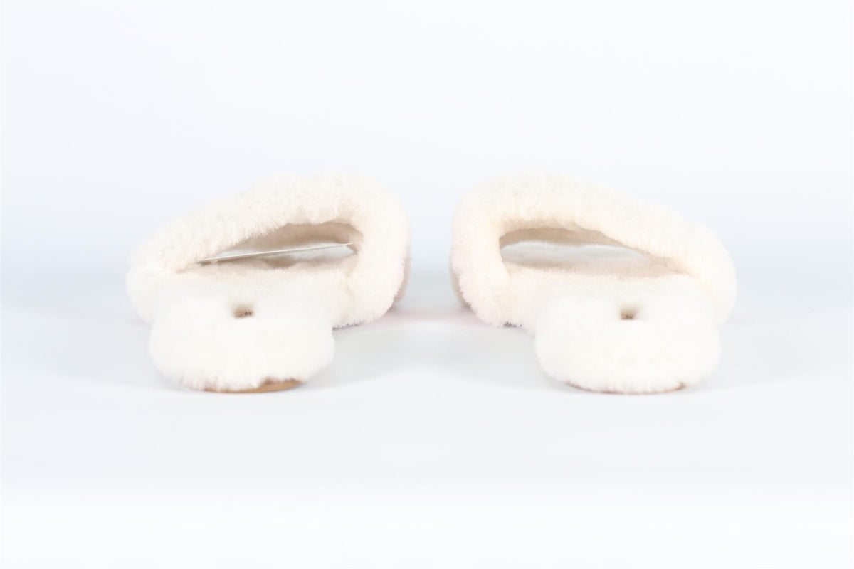 CHRISTIAN DIOR DWAY SHEARLING SLIDES EU 38.5 UK 5.5 US 8.5