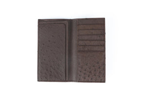 GUCCI BROWN OSTRICH LEATHER WALLET
