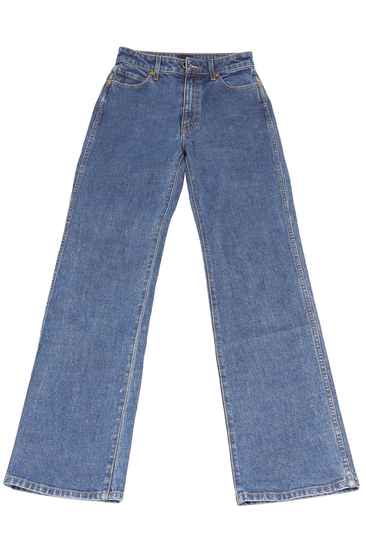 KHAITE BLUE HIGH RISE STRAIGHT LEG JEANS W 27 UK 8-10
