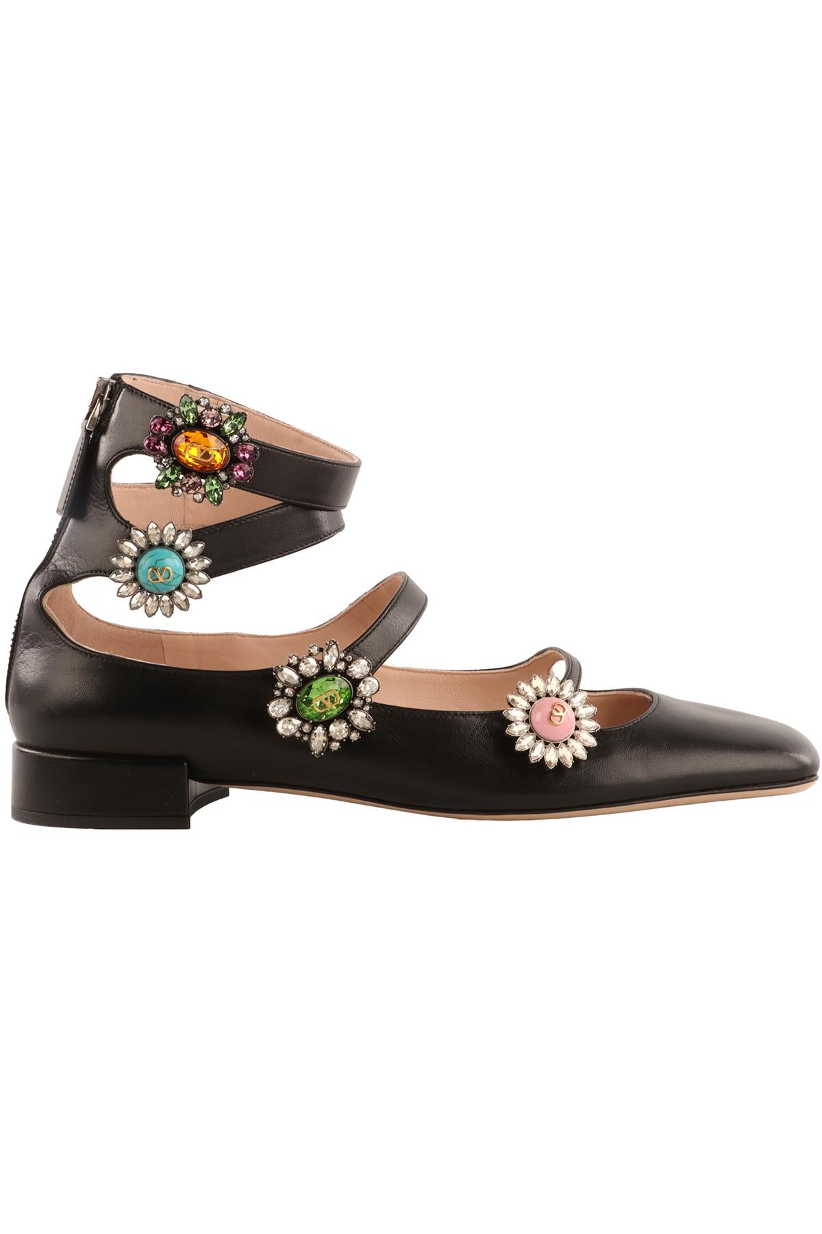 VALENTINO GARAVANI BLACK PRESHOES LEATHER SHOES EU 41 UK 8 US 11