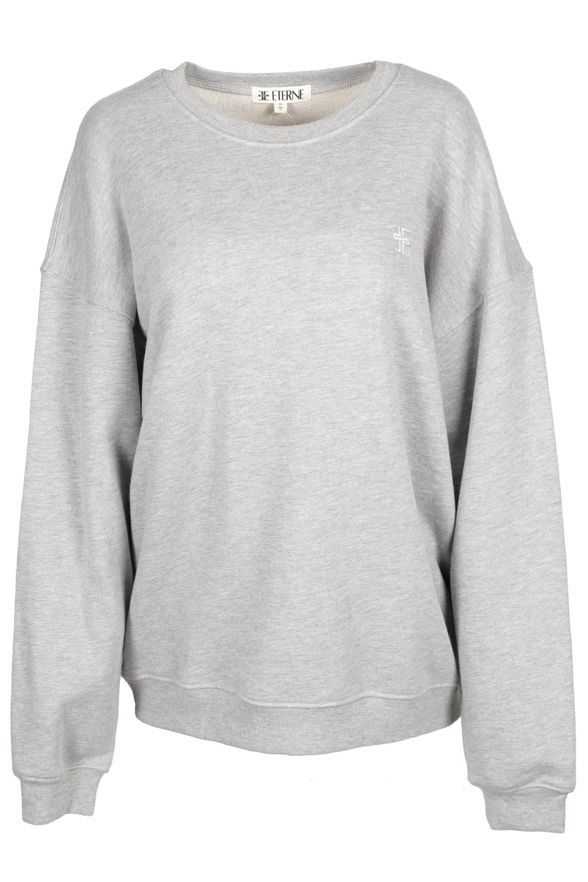 ETERNE GREY COTTON SWEATSHIRT MEDIUM