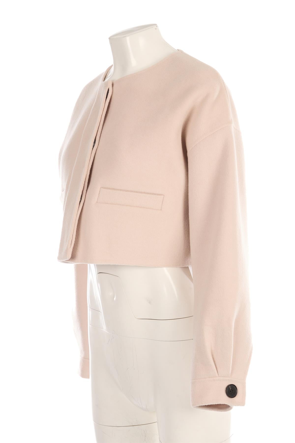 SOFT GOAT ECRU CASHMERE JACKET XSMALL