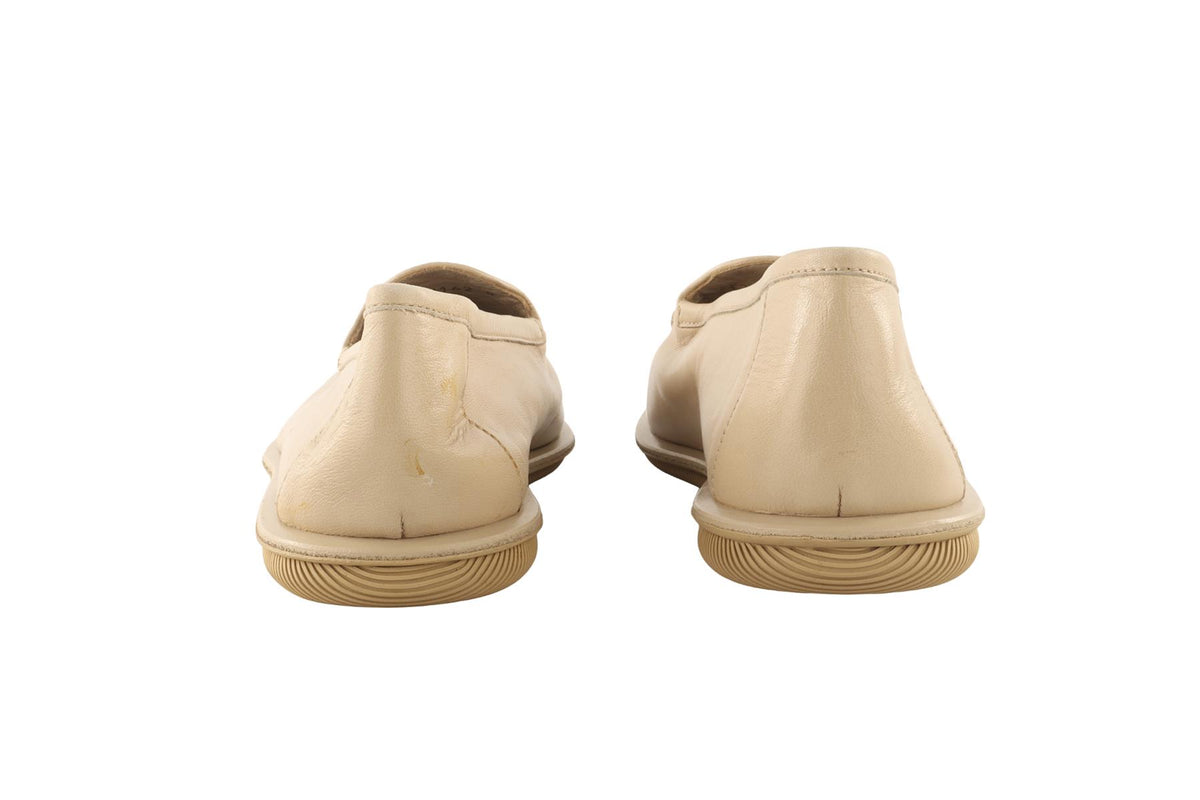 GIORGIO ARMANI BEIGE MEN'S LEATHER LOAFERS EU 42 UK 8 US 9
