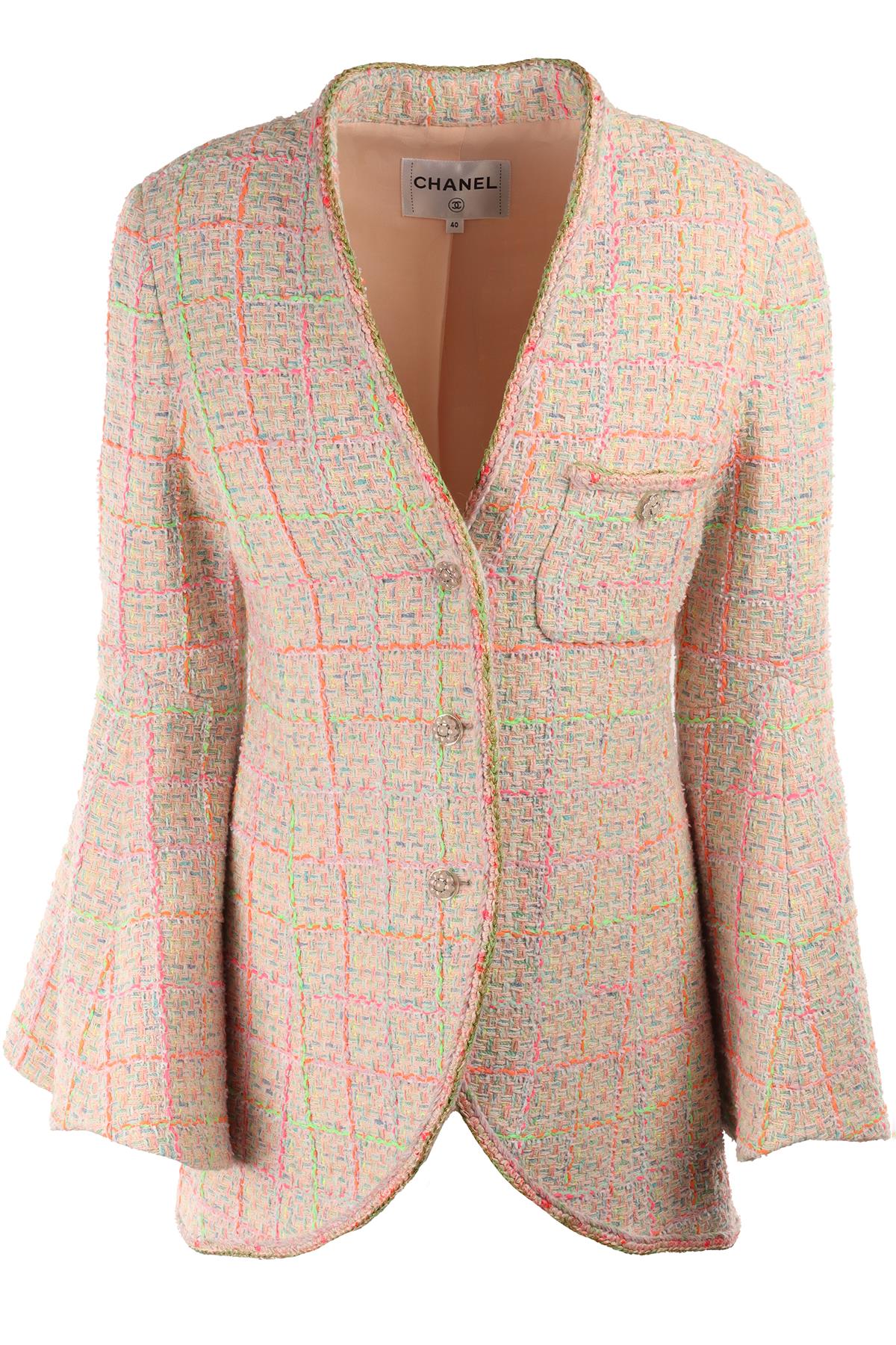 CHANEL MULTI 2024 TWEED JACKET FR 40 UK 12
