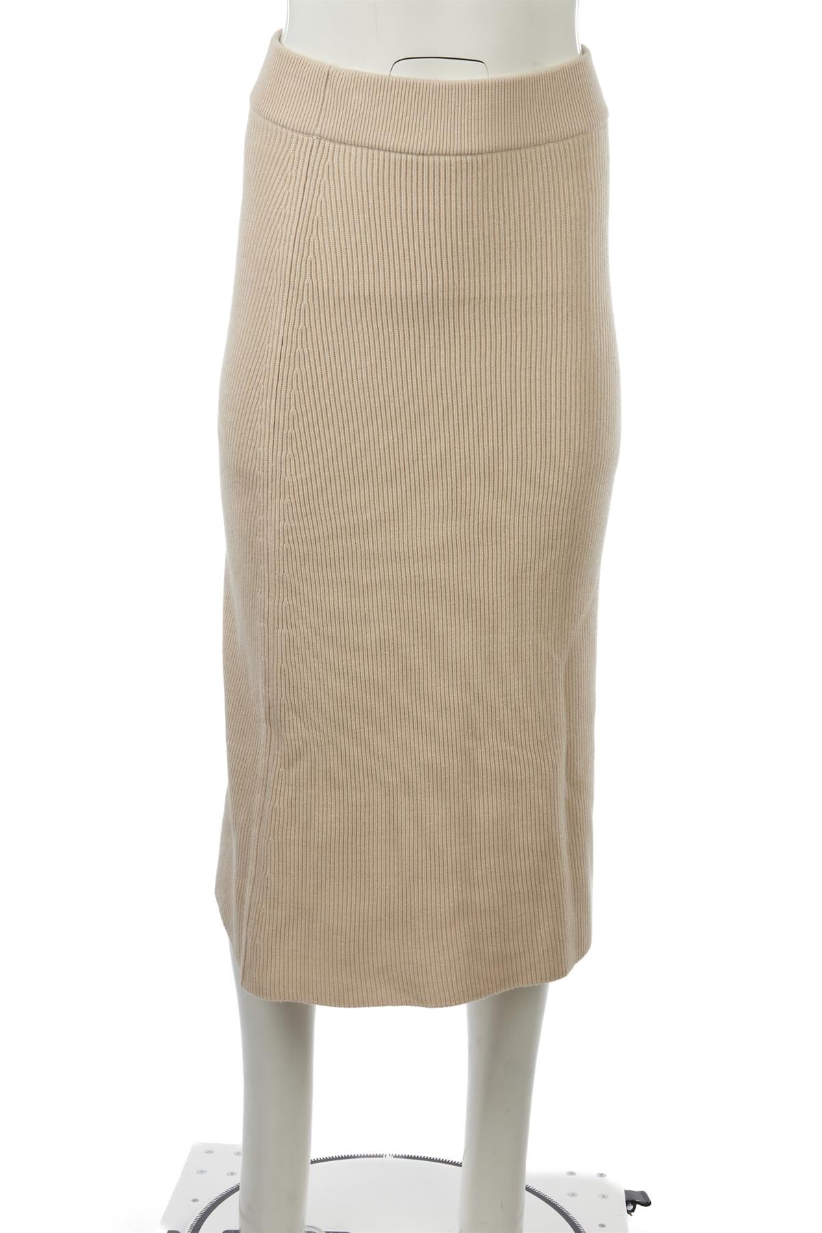 SÉZANE BEIGE WOOL MIDI SKIRT MEDIUM