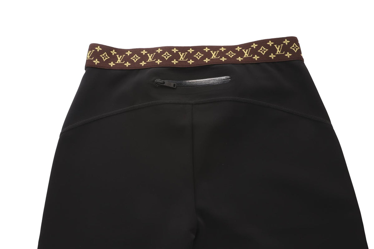 LOUIS VUITTON BLACK JERSEY LEGGINGS FR 40 UK 12