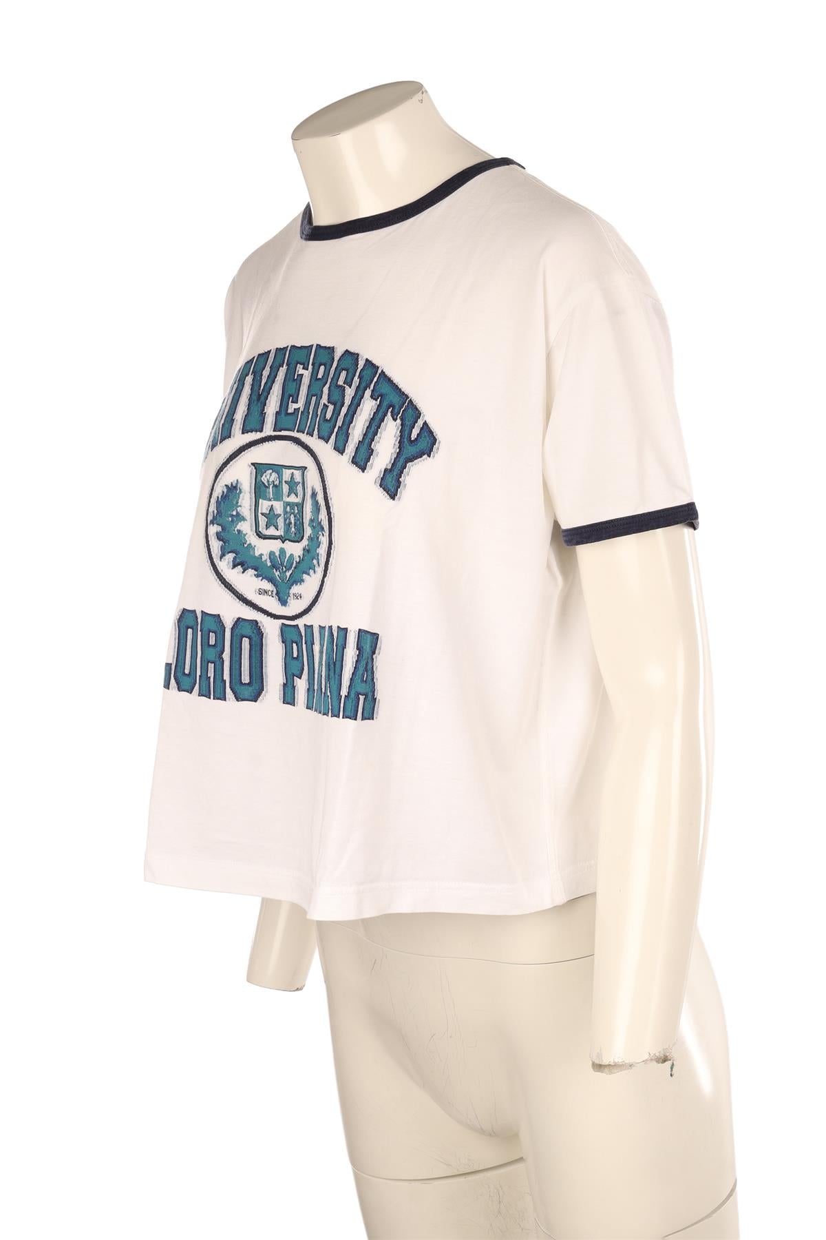 LORO PIANA WHITE COTTON T-SHIRT SMALL