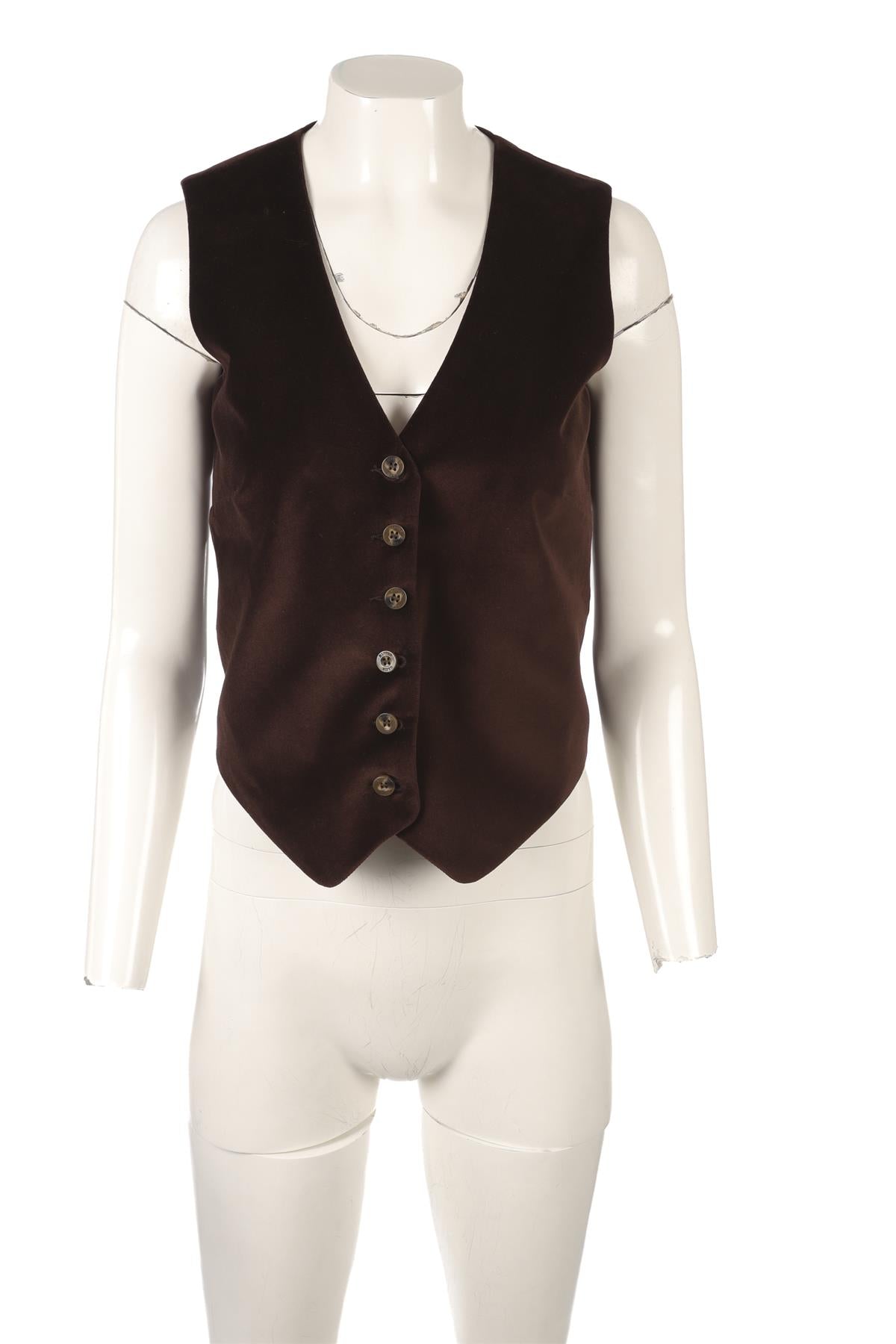 KIPPER BROWN VELVET WAISTCOAT UK 8