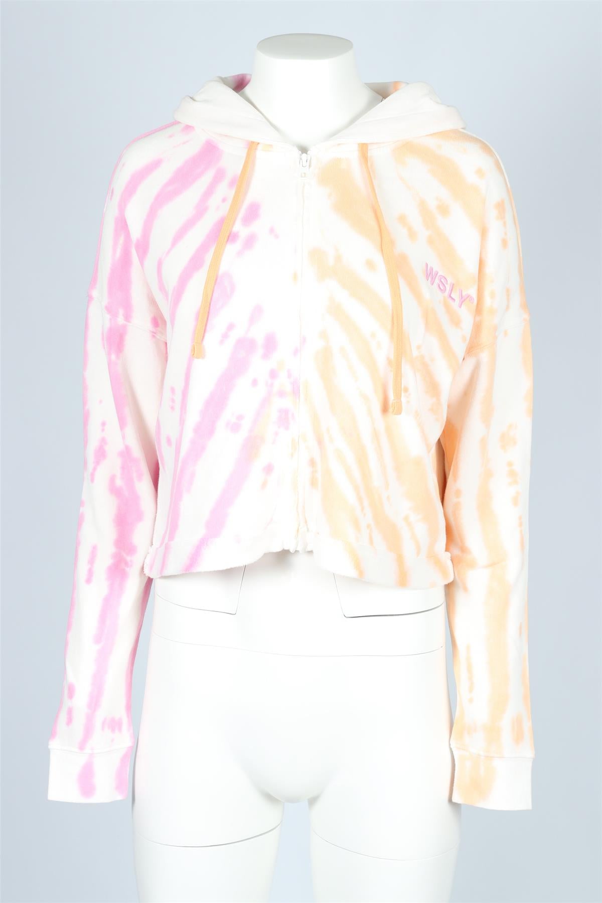 WSLY PINK AND ORANGE COTTON HOODIE SMALL