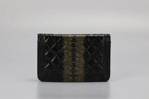 CHANEL 2014 BOY WALLET ON CHAIN QUILTED PYTHON SHOULDER BAG