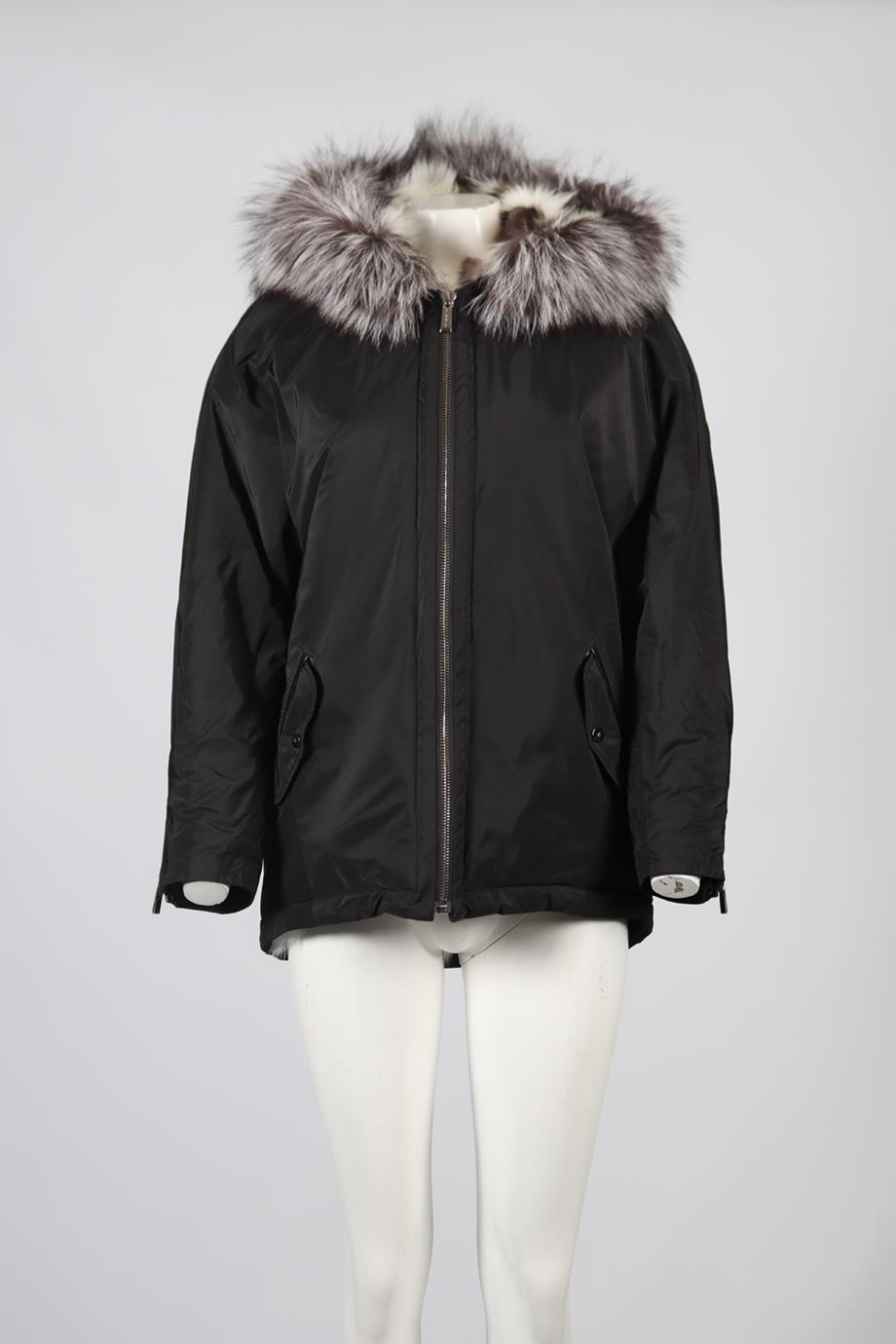 BARBARA BUI FUR JACKET UK 12