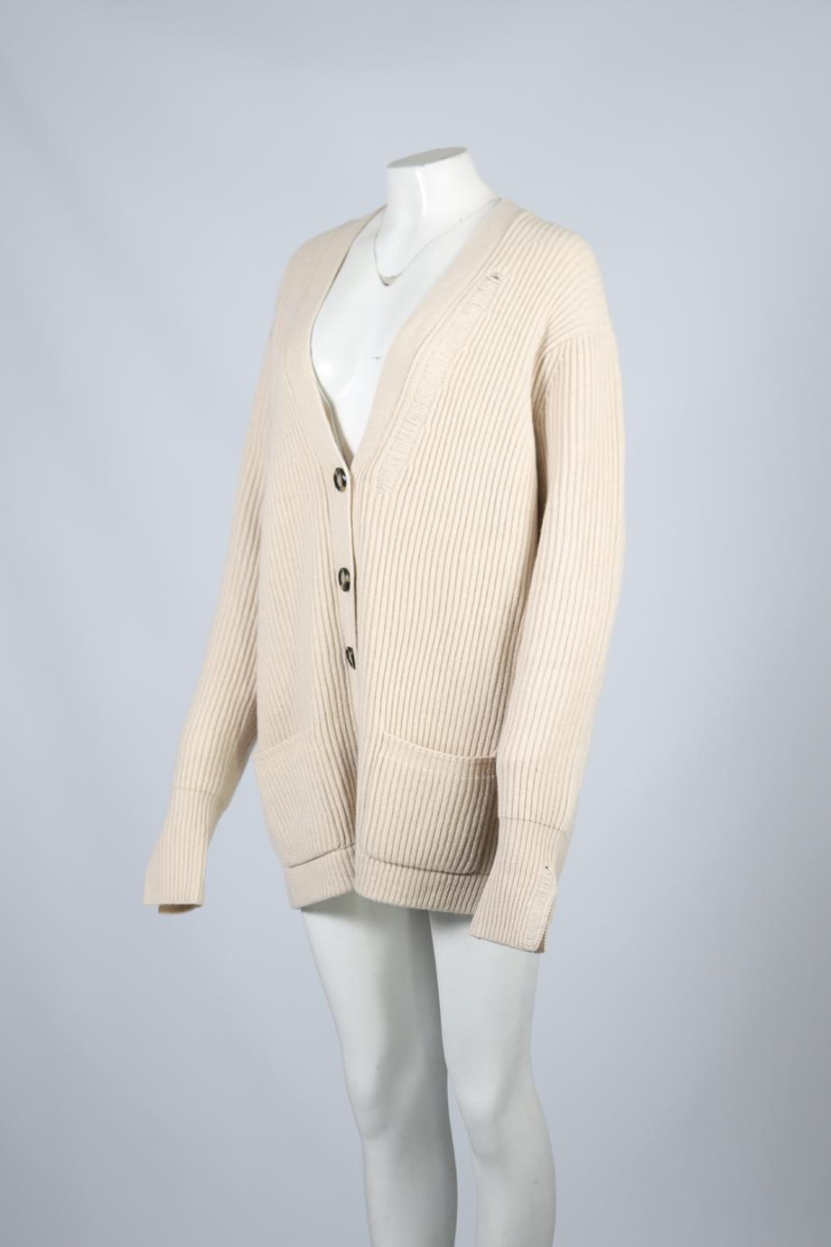 HELMUT LUNG WOOL CARDIGAN MEDIUM