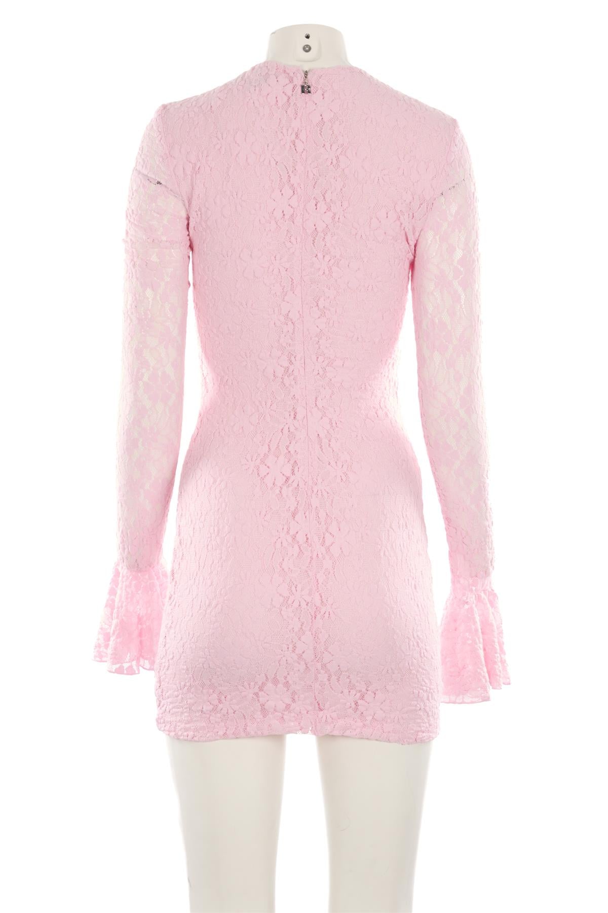ROTATE BIRGER CHRISTENSEN PINK LACE MINI DRESS SMALL