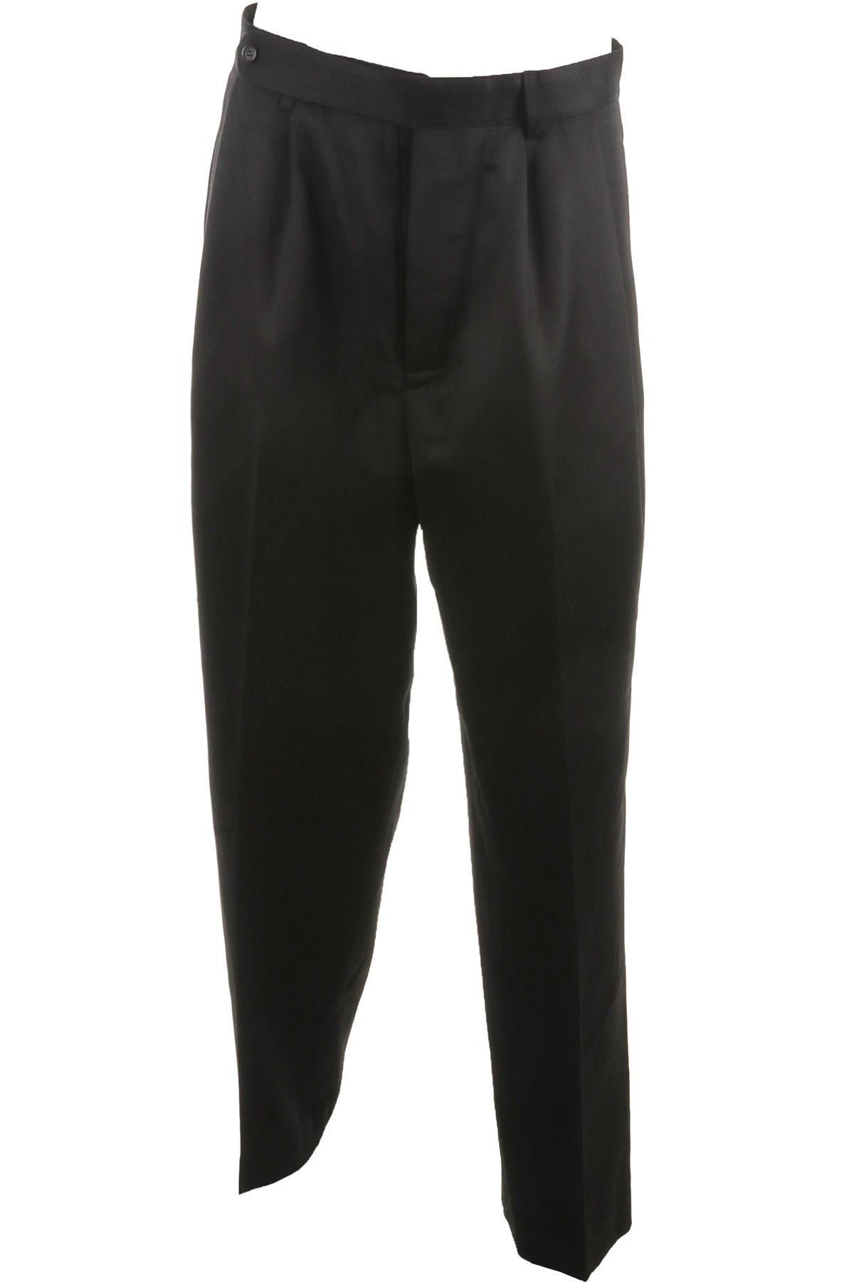 BODE BLACK MENS WOOL STRAIGHT LEG PANTS W32
