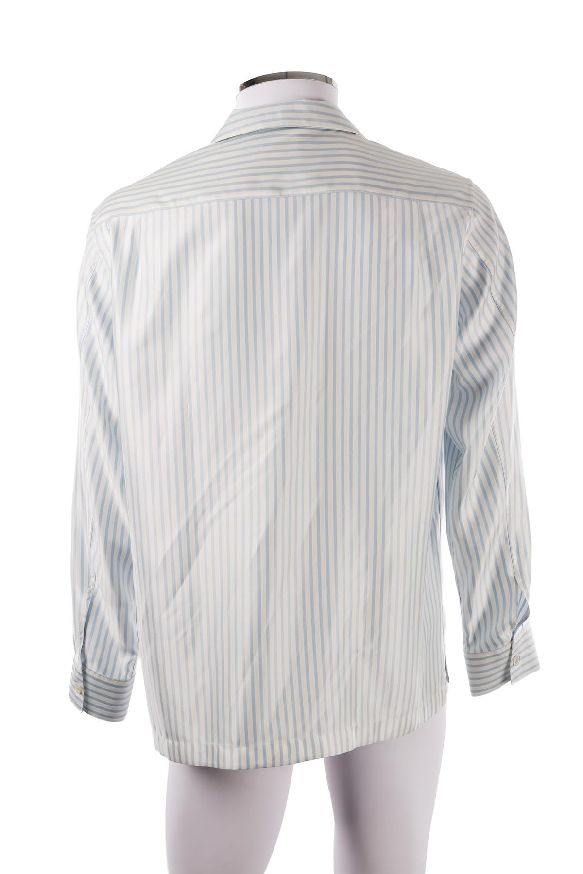 WHITE MEN'S SILK SHIRT