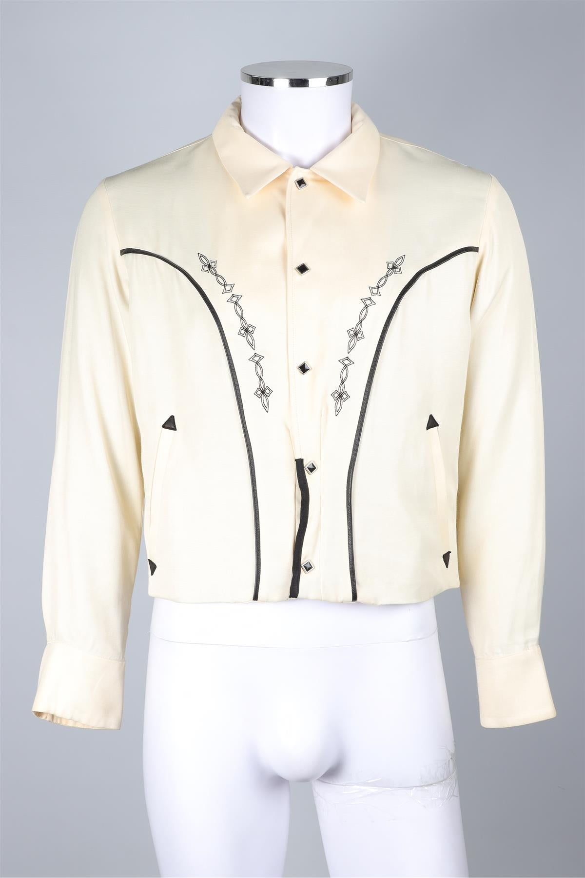 THE LETTERS CREAM MEN'S TWILL JACKET MEDIUM