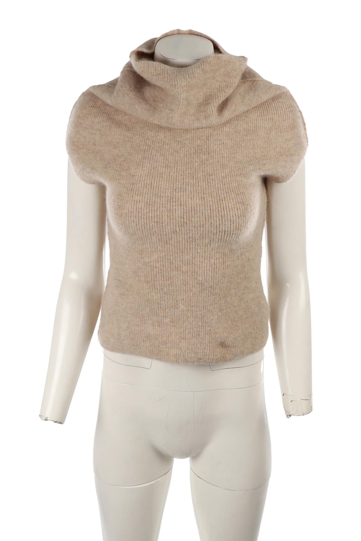 BEIGE ALPACA VEST