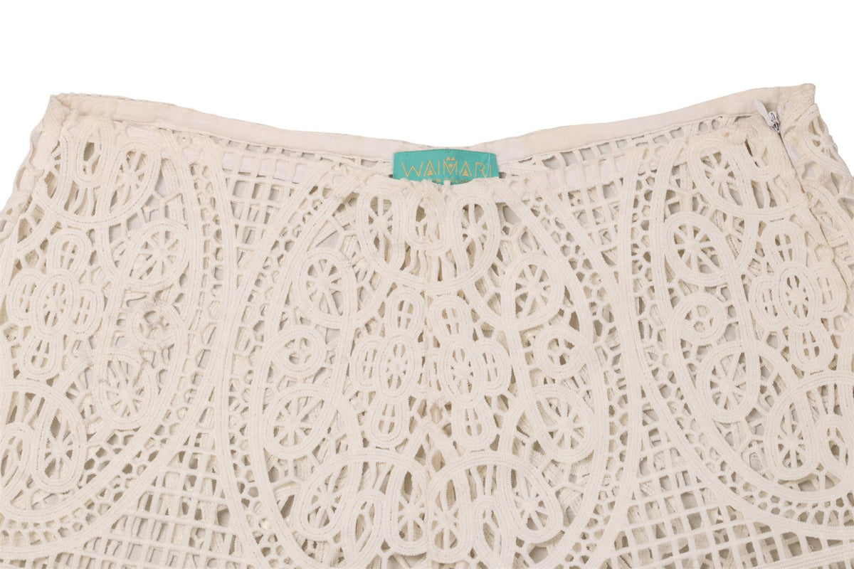 WAIMARI WHITE LACE SHORTS SMALL