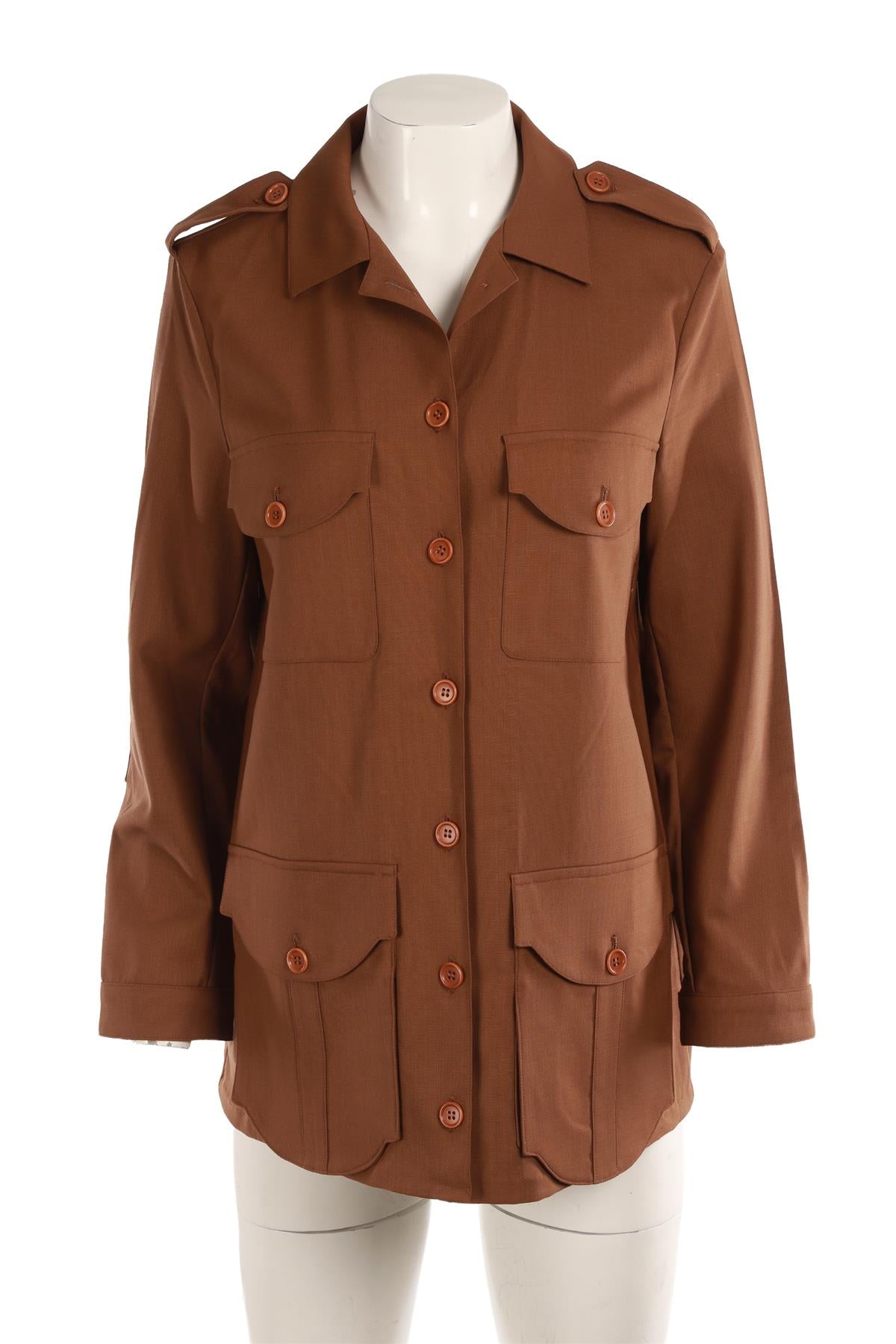 GIULIVA HERITAGE BROWN WOOL JACKET IT 38 UK 6