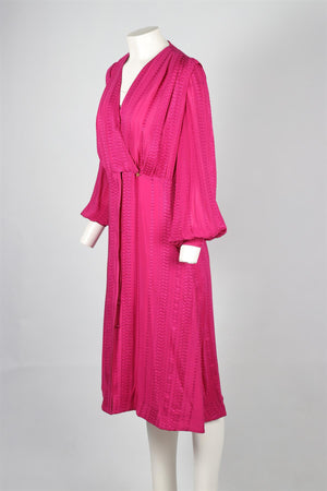 ZEUS & DIONE PINK SILK MIDI DRESS FR 40 UK 12