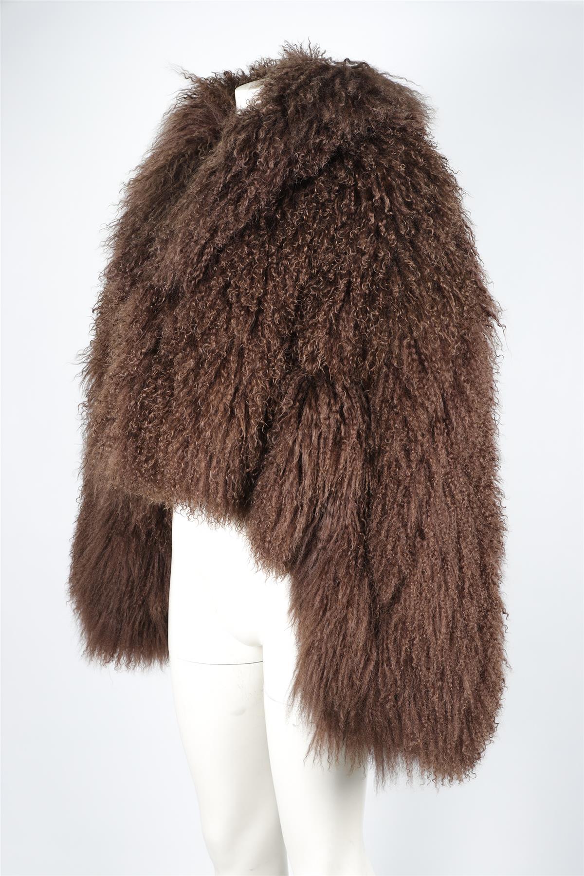 MAGDA BUTRYM BROWN SHEARLING JACKET FR 36 UK 8