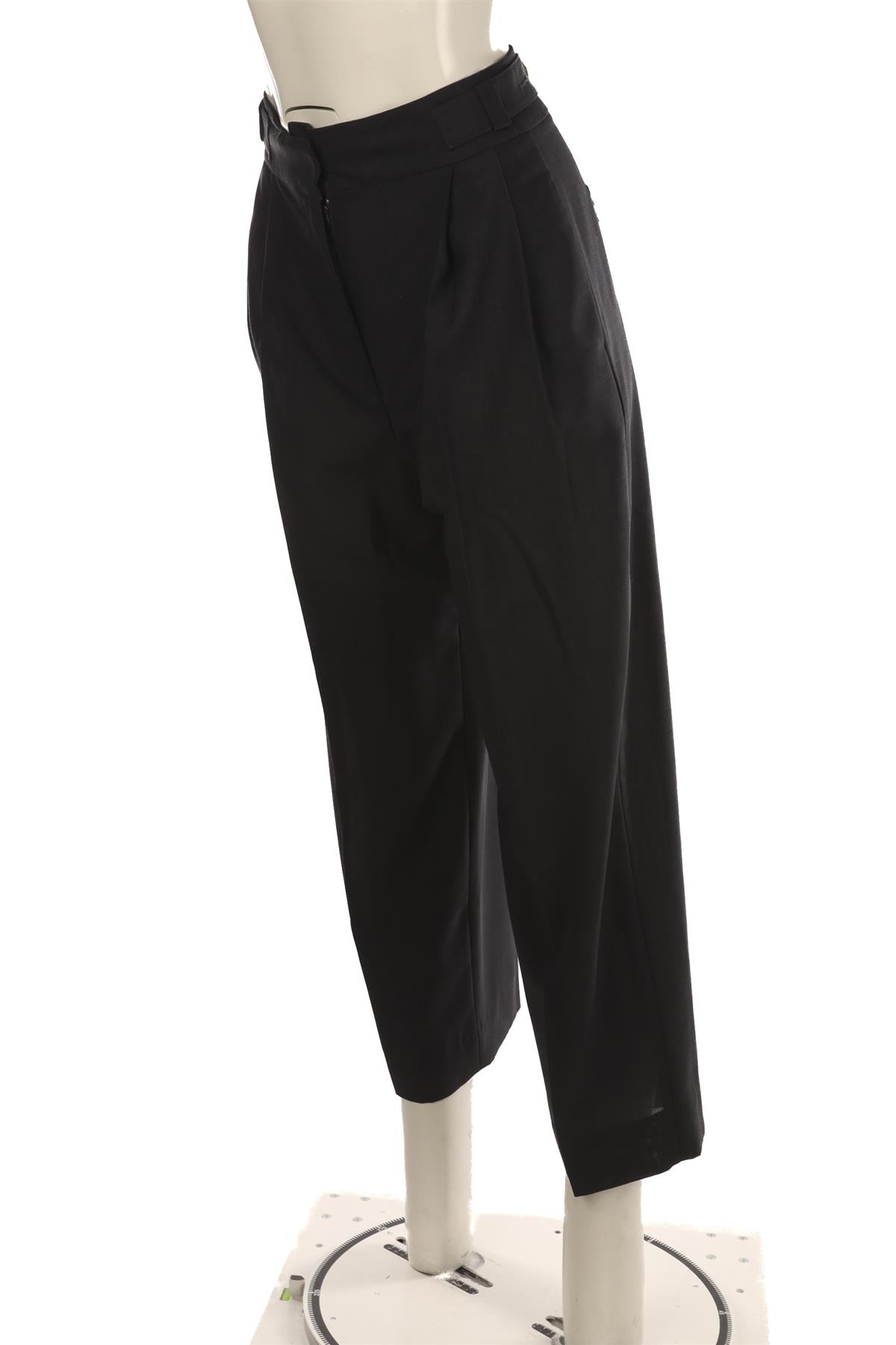 REJINA PYO NAVY WOOL TAPERED PANTS UK 8
