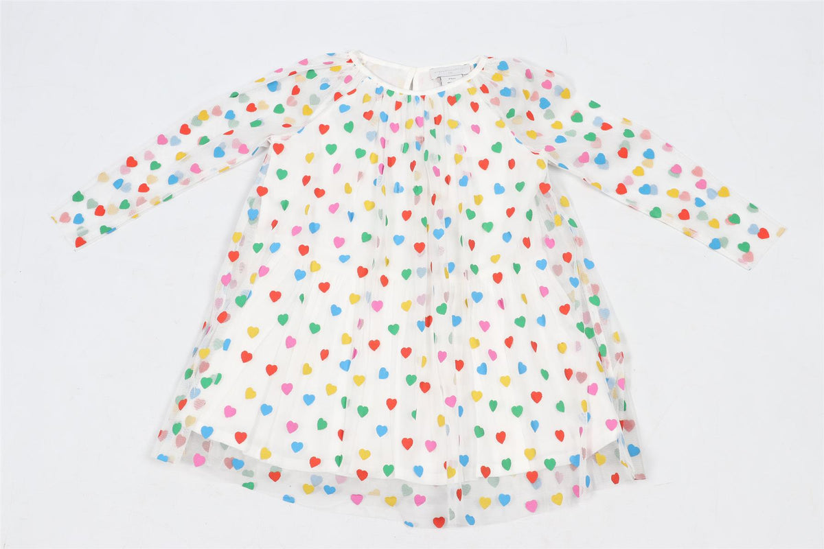 STELLA MCCARTNEY KIDS GIRLS HEART DRESS 4 YEARS