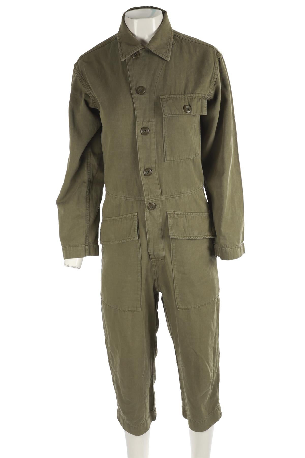 CURRENT/ELLIOTT GREEN COTTON JUMPSUIT UK 6