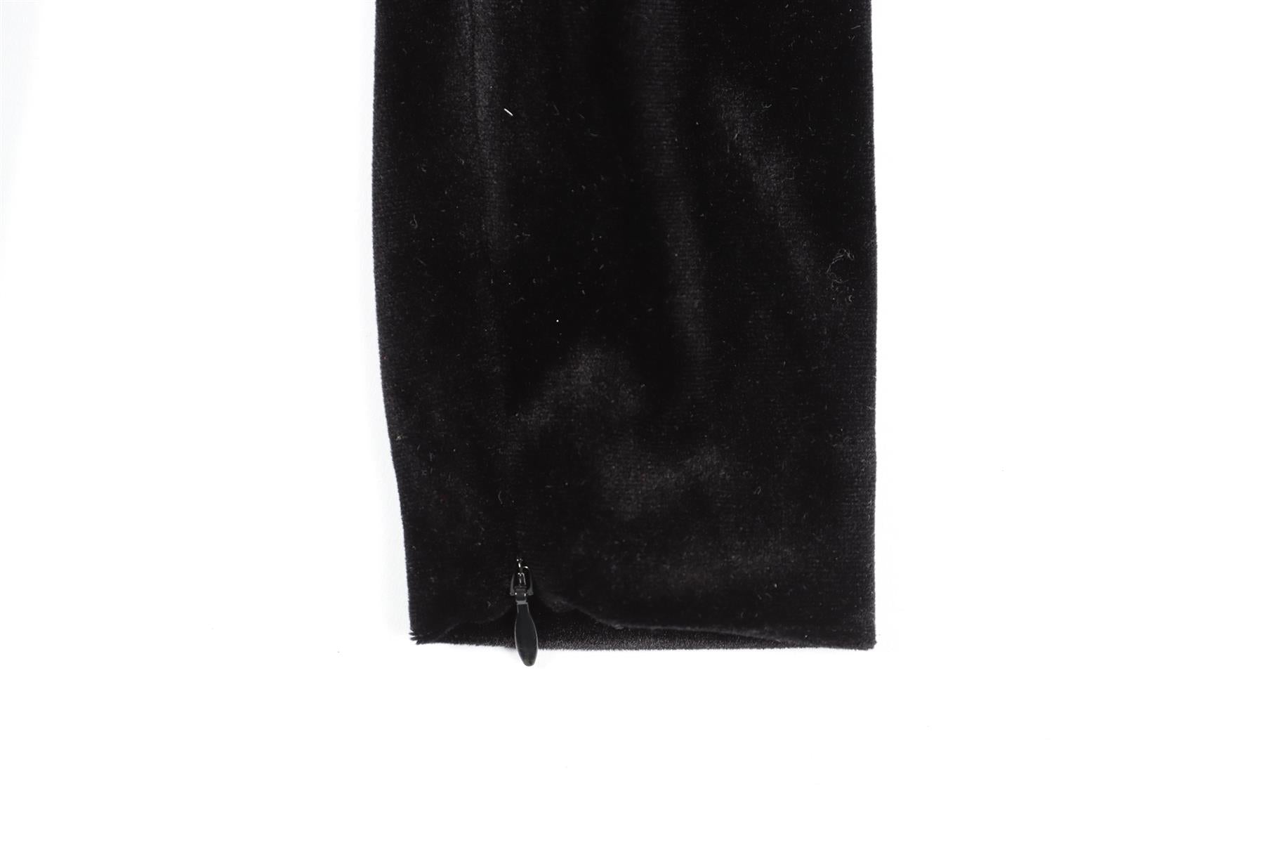 ALEX PERRY BLACK VELVET MIDI DRESS UK 8