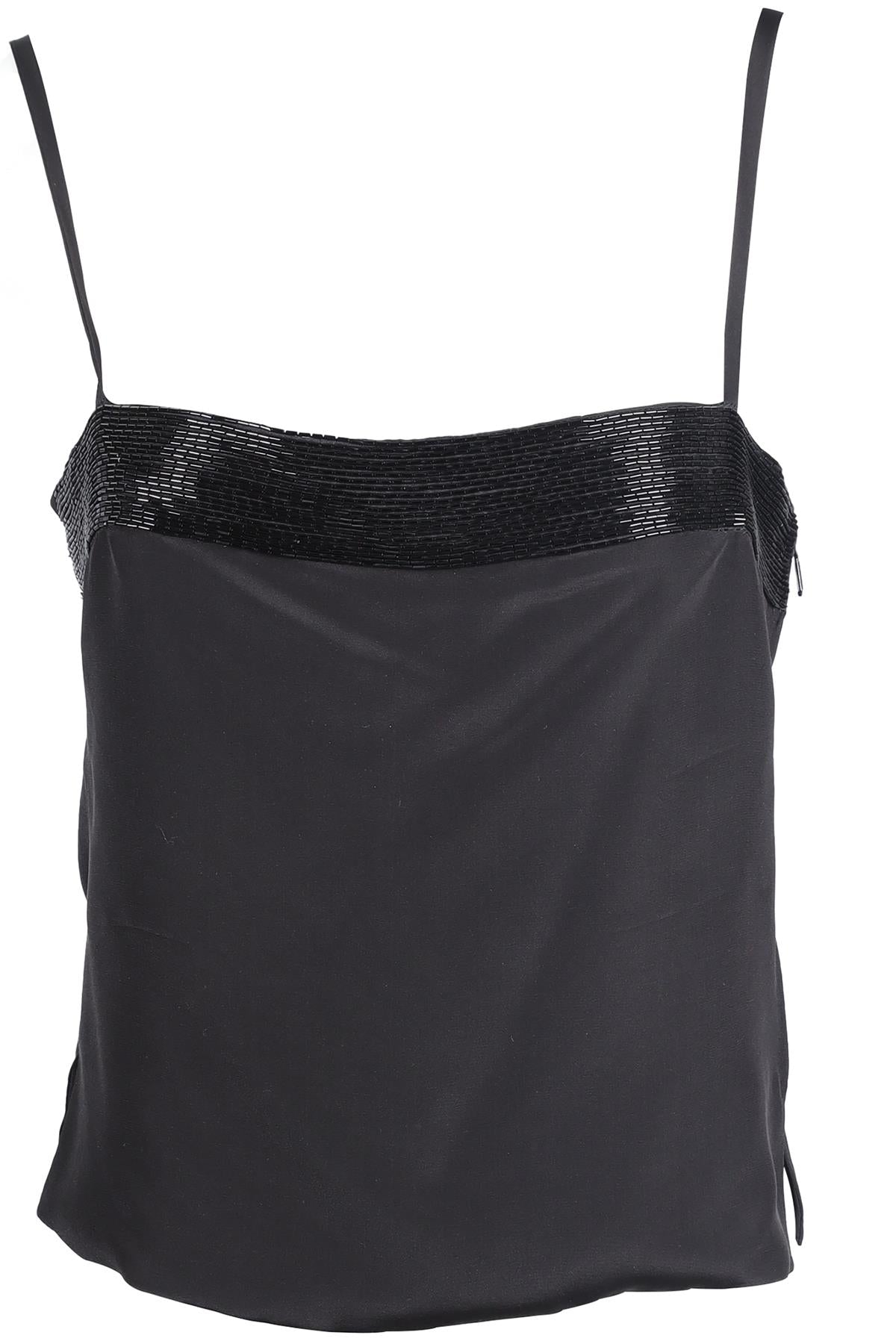 BRUCE OLDFIELD BLACK SILK TOP UK 10