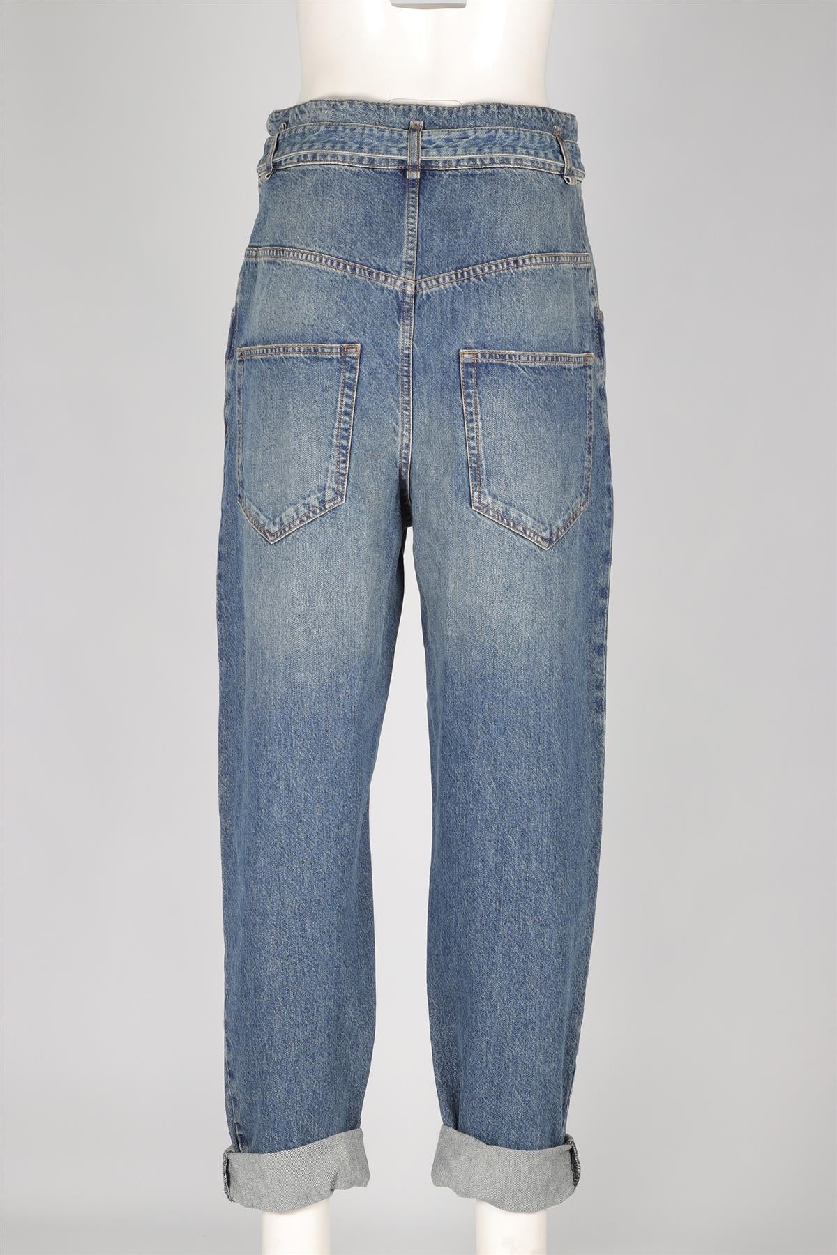 ISABEL MARANT ÉTOILE BLUE HIGH RISE STRAIGHT LEG JEANS FR 38 UK 10
